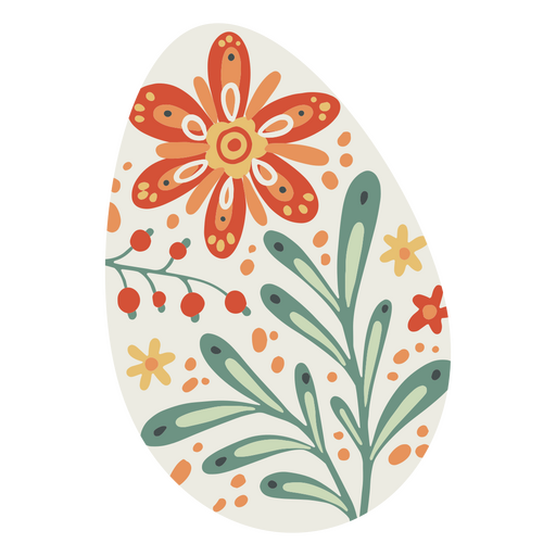 Easter egg flat nature PNG Design