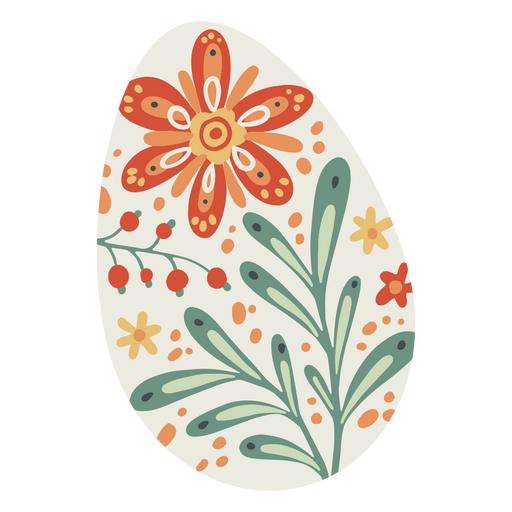 Huevo de pascua naturaleza plana Diseño PNG