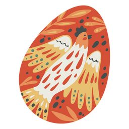 Easter egg flat bird PNG Design Transparent PNG
