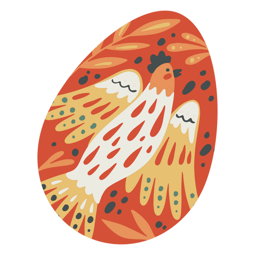 Easter egg flat bird PNG Design