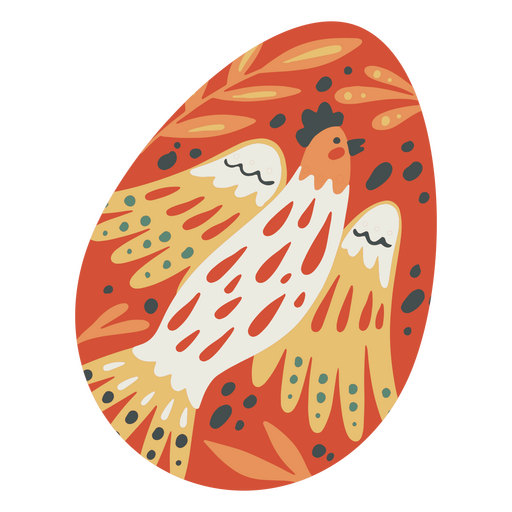 Pájaro plano de huevo de Pascua Diseño PNG