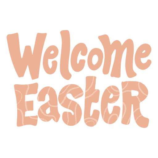 Welcome easter flat quote PNG Design