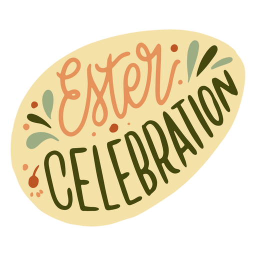 Easter egg flat celebration quote PNG Design