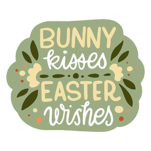 Easter wishes flat quote PNG Design