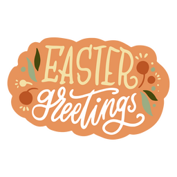 Easter flat quote greetings PNG Design Transparent PNG