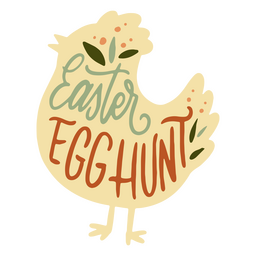 Easter flat egg hunt PNG Design