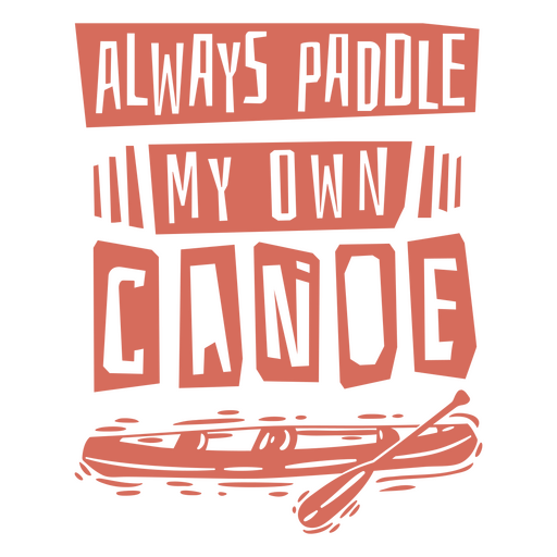 Paddle canoe simple quote badge