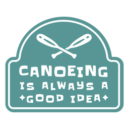 Canoeing simple quote badge PNG Design Transparent PNG