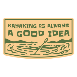 Kayaking quote badge PNG Design