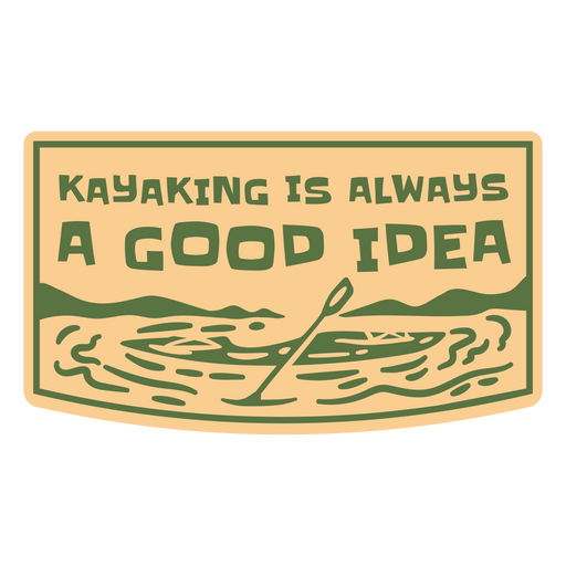 Insignia de cita de kayak Diseño PNG