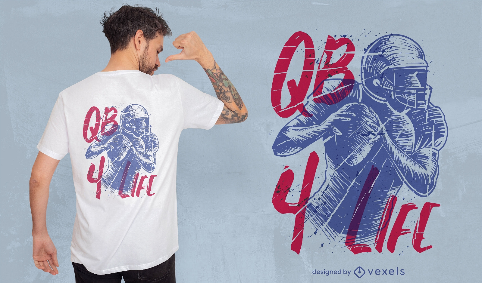 American-Football-QB-T-Shirt-Design