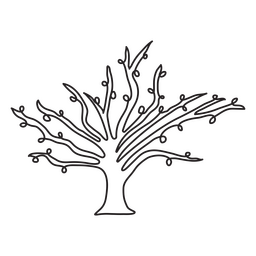 Earth tree nature continuous line PNG Design Transparent PNG