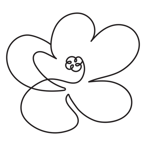 Earth simple flower nature continuous line PNG Design