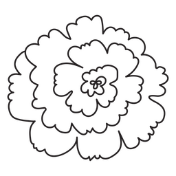 Erde einfache Blume durchgehende Linie PNG-Design