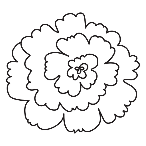 Earth simple flower continuous line PNG Design