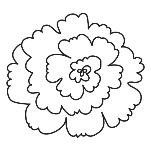 Linha contínua de flor simples da terra Desenho PNG