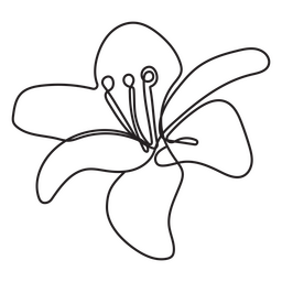 Earth tropical flower nature continuous line PNG Design