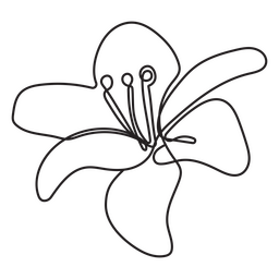 Tierra flor tropical naturaleza línea continua Diseño PNG