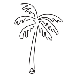 Earth palm tree continuous line PNG Design Transparent PNG