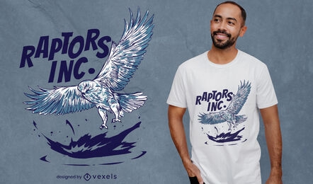 Design de camiseta de águia branca
