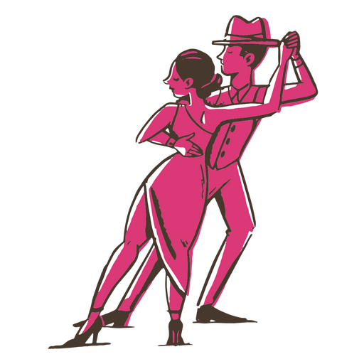 Couple dancing people PNG Design
