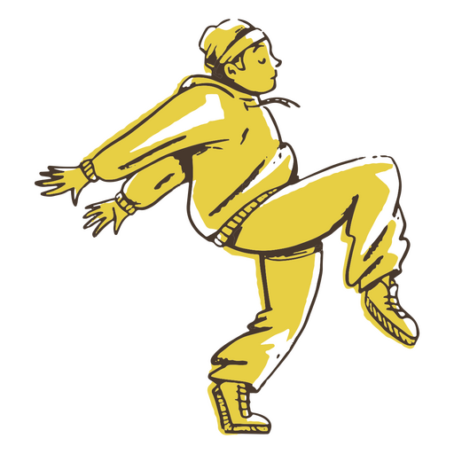 Hip hop dancing people PNG Design