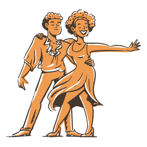 Partner tanzen Menschen PNG-Design