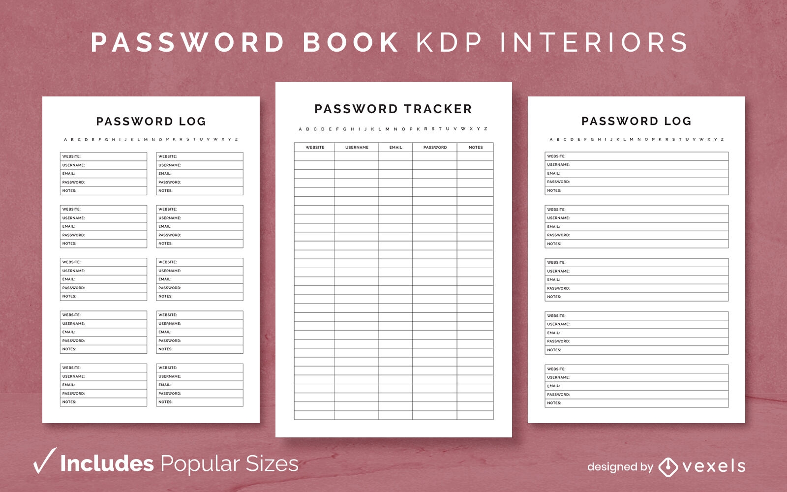 Passwortbuch einfache kdp Innenarchitektur