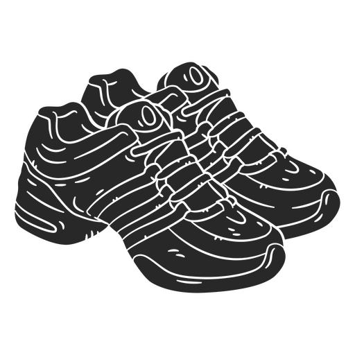 Simple dancing sneakers shoe clothing PNG Design