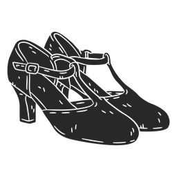 Einfache tanzende weibliche Steppschuhkleidung PNG-Design