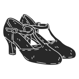 Simple dancing female tap shoes clothing PNG Design Transparent PNG