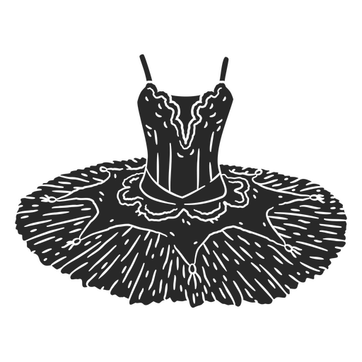 Traje de dança simples roupas de balé Desenho PNG