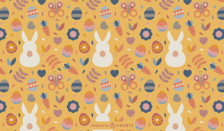 Design mit Osterhasenschwanzmuster