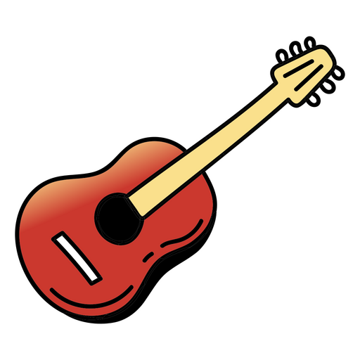 Icono de educación de guitarra de clase española Diseño PNG