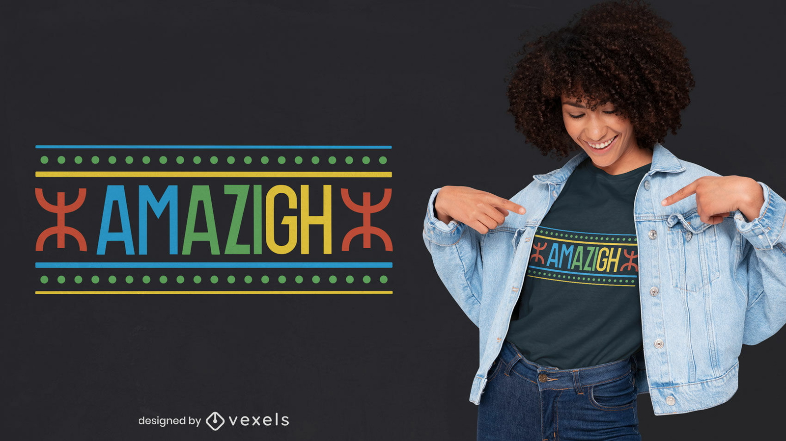 Diseño de camiseta amazigh de áfrica