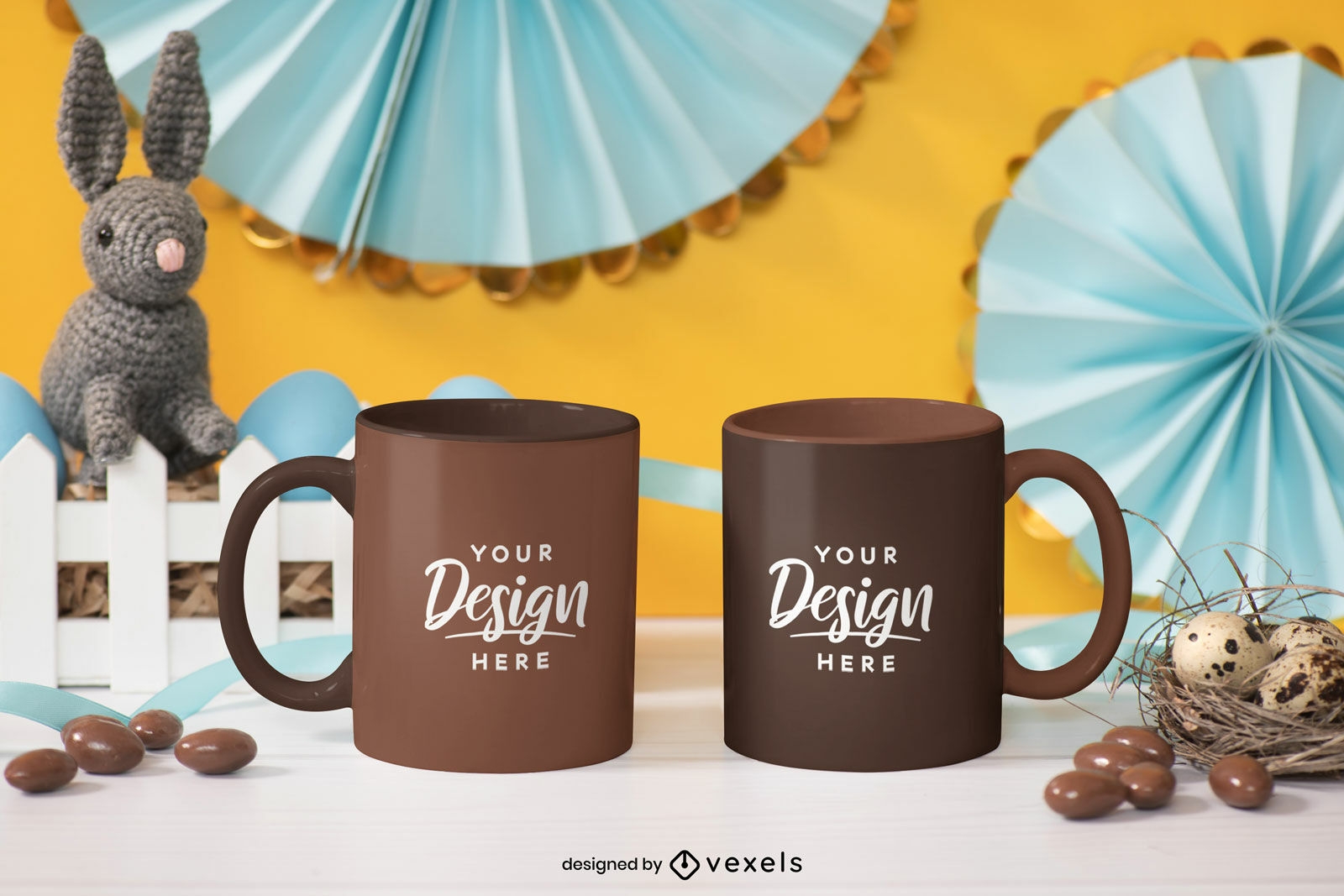 Easter mugs mockup design