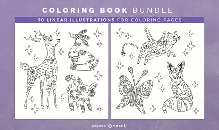 Animais Alebrije páginas de design de livro para colorir