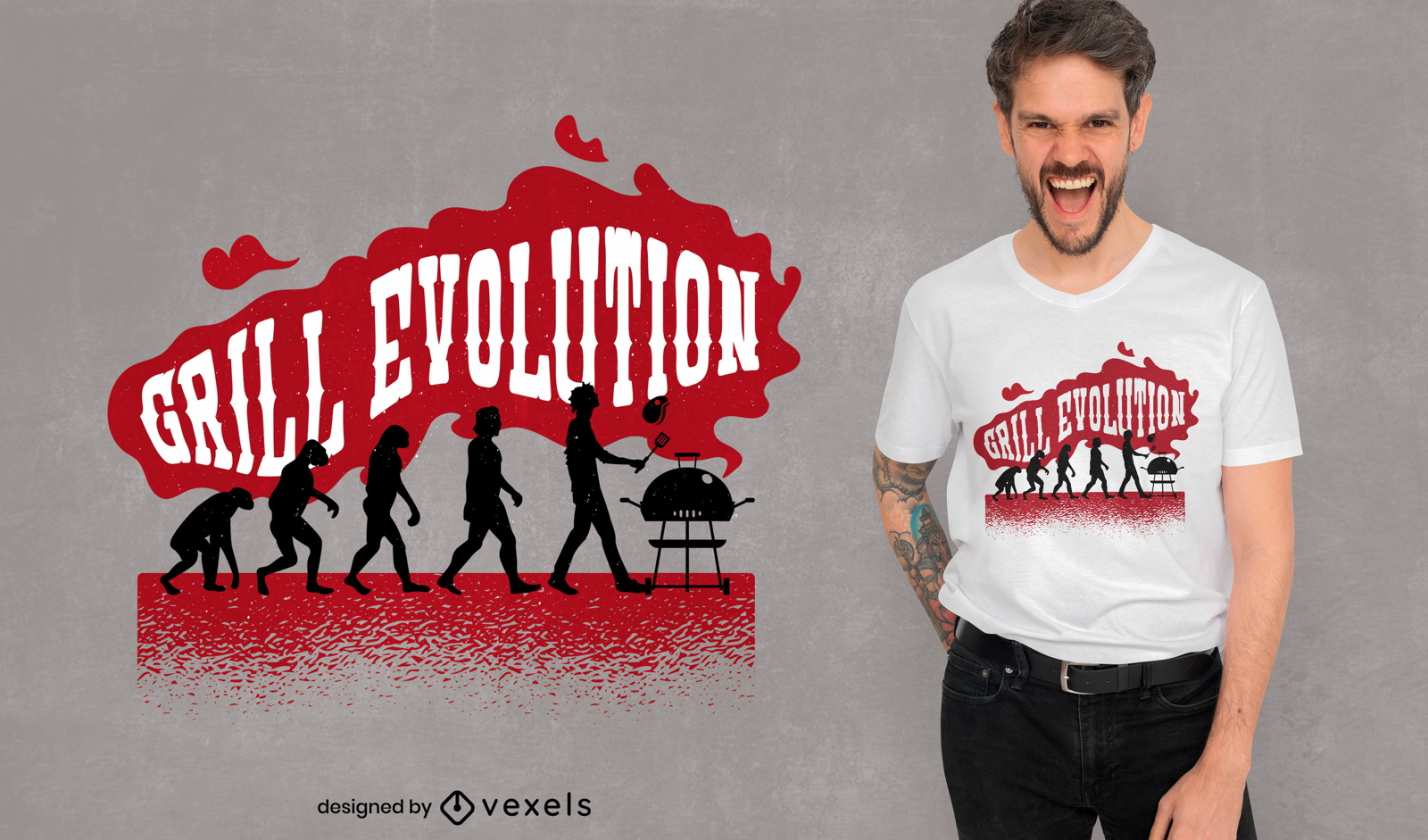 Grill evolution t-shirt design