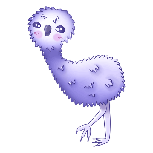 Australisches Emu kawaii Tier PNG-Design