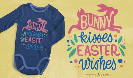 Design de camiseta de coelhinho do feriado de páscoa
