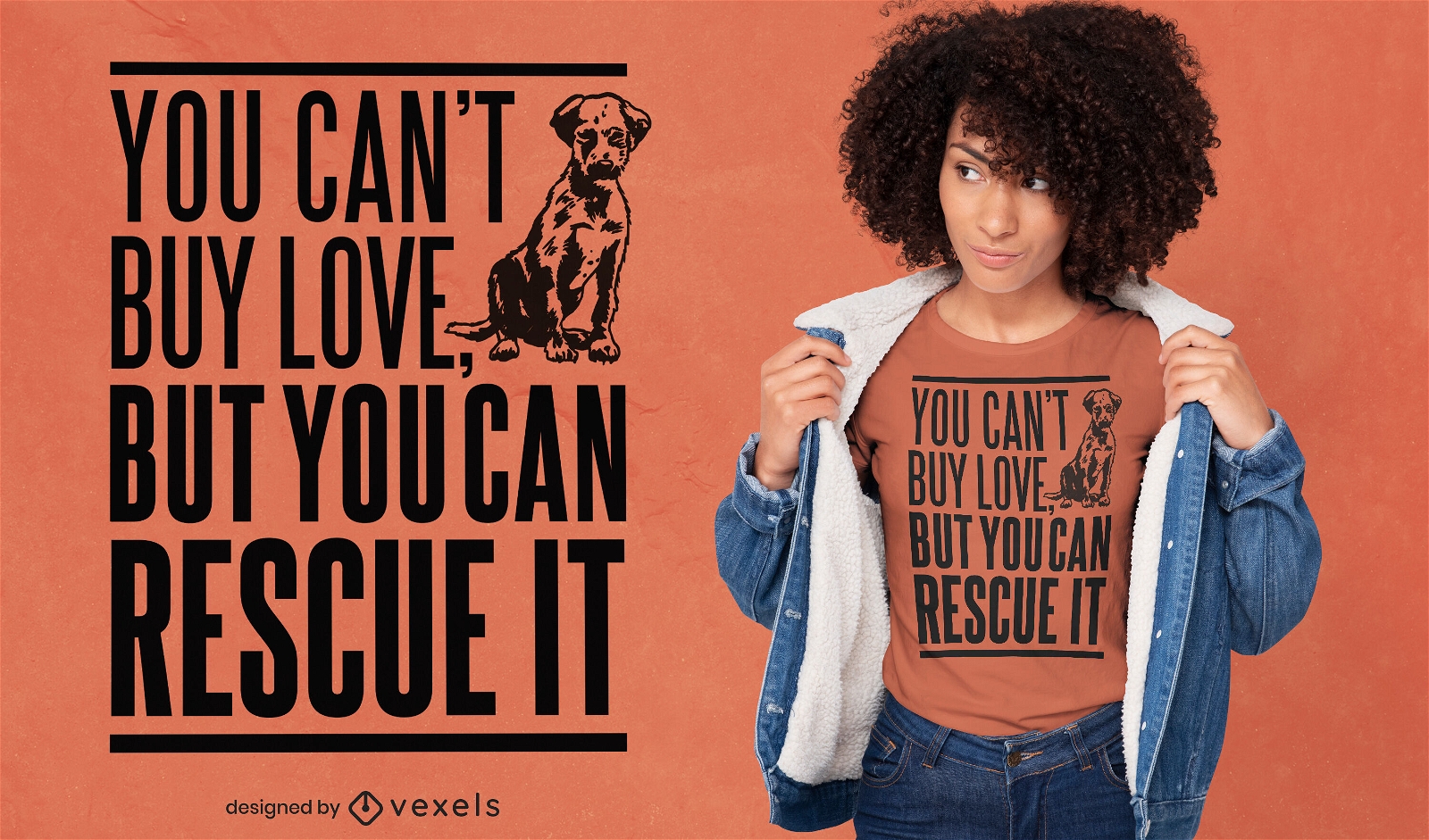Rescue pets quote t-shirt design