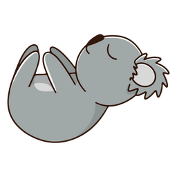 Yogui koala color stroke PNG Design