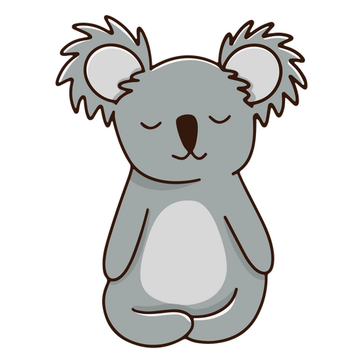 Yogui koala color trazo loto Diseño PNG