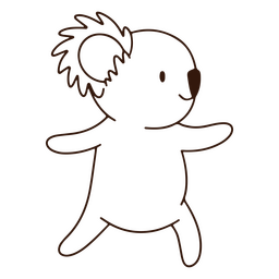 Yogui koala golpe guerrero Diseño PNG