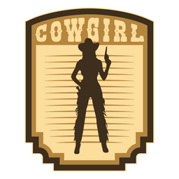Cowgirl quote badge PNG Design
