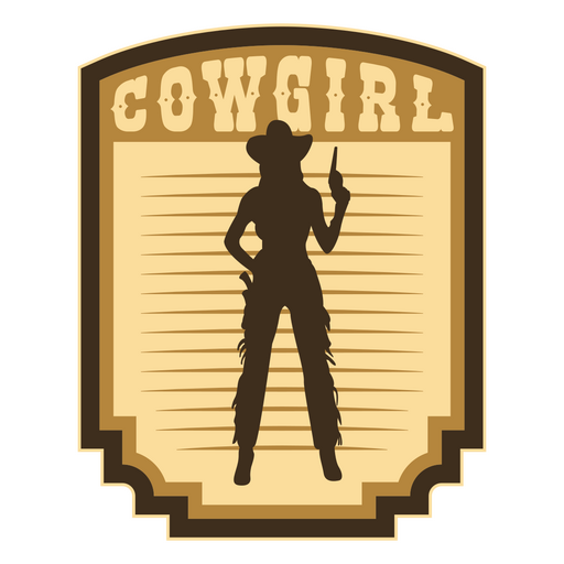 Cowgirl quote badge PNG Design
