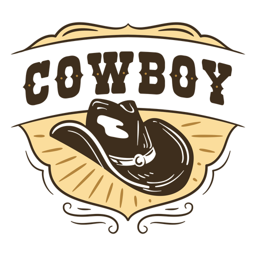 Cowboy quote badge PNG Design