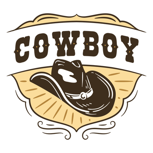 Distintivo de citação de cowboy Desenho PNG