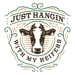 Insignia de cita de vaquero de novillas Diseño PNG