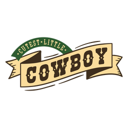 Little cowboy quote badge PNG Design